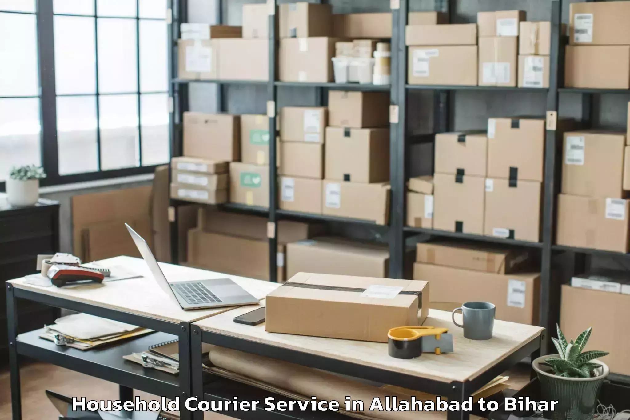 Trusted Allahabad to Sonbhadra Banshi Suryapur Household Courier